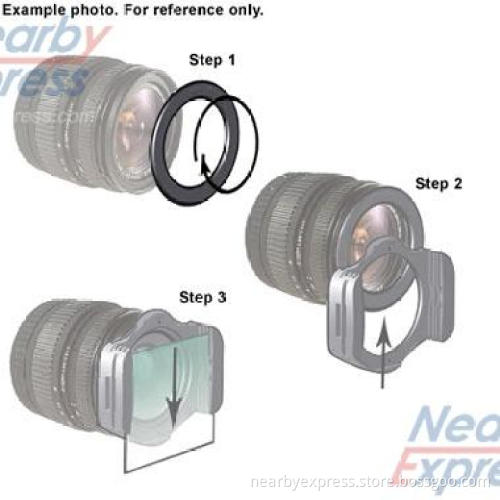 58MM Ring Aaptor + Graduated Square Filter Color Sunset + Holder for Cokin P Series